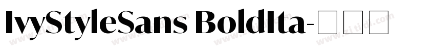 IvyStyleSans BoldIta字体转换